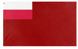 A mockup of the custom flag 'Polish SSR flag' on a white background