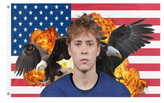 A mockup of the custom flag 'Will Smith USA flag' on a white background