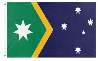 A mockup of the custom flag 'FCR's Capital Flag' on a white background