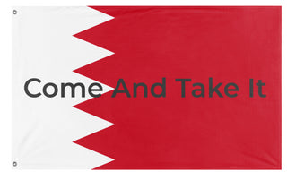 A mockup of the custom flag 'test 4 flag' on a white background