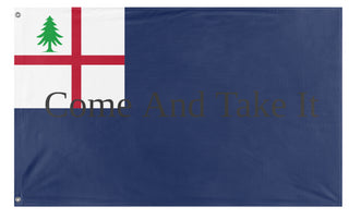 A mockup of the custom flag 'test m3 flag' on a white background