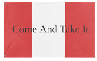 A mockup of the custom flag 'test m4 flag' on a white background