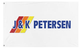 A mockup of the custom flag 'J&K flag' on a white background