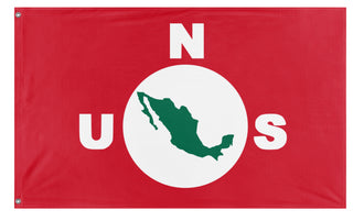 A mockup of the custom flag 'Mexican Synarchist Union flag' on a white background