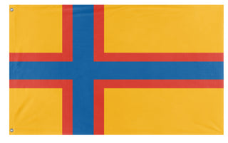 A mockup of the custom flag 'Ingria Flag' on a white background