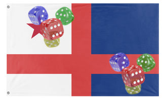 A mockup of the custom flag 'T flag' on a white background