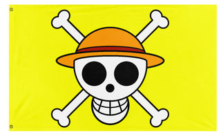 A mockup of the custom flag 'StrawHat flag' on a white background