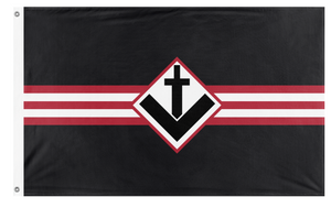 A mockup of the custom flag 'poland flag' on a white background