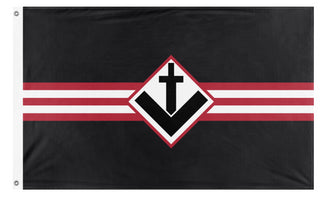 A mockup of the custom flag 'poland flag' on a white background