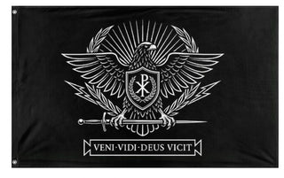 A mockup of the custom flag 'Holy Roman Order flag' on a white background