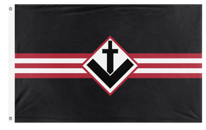 A mockup of the custom flag 'Poland flag' on a white background