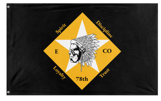 A mockup of the custom flag 'Flag' on a white background