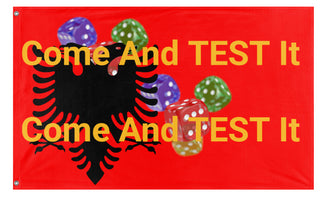 A mockup of the custom flag 'T flag' on a white background