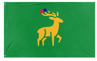 A mockup of the custom flag 'A flag' on a white background