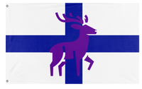 A mockup of the custom flag 'Bobby flag' on a white background