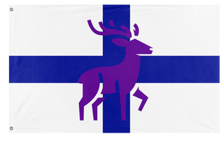 A mockup of the custom flag 'Bobby flag' on a white background