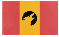 A mockup of the custom flag 'kaimuu flag' on a white background