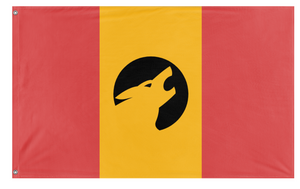 A mockup of the custom flag 'kaimuu flag' on a white background