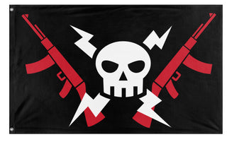 A mockup of the custom flag 'zapptastic flag' on a white background