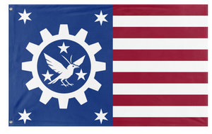 A mockup of the custom flag 'SHSFA Rebelion flag' on a white background