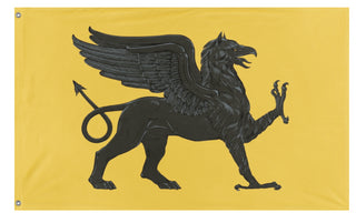 A mockup of the custom flag 'Tartaria flag' on a white background