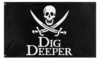 A mockup of the custom flag 'jolly flag' on a white background