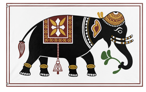 A mockup of the custom flag 'Hastiya Maha Kodiya flag' on a white background