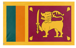 A mockup of the custom flag 'Flag of Sri Lanka' on a white background