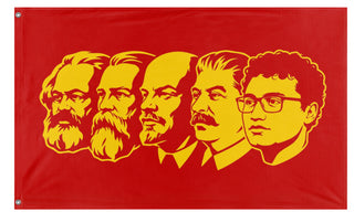 A mockup of the custom flag 'Marxism Leninism Totalism flag' on a white background