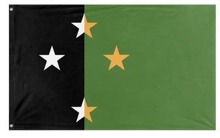 A mockup of the custom flag 'ANZ flag' on a white background