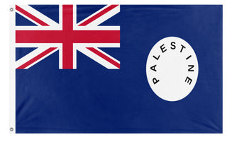 A mockup of the custom flag 'Palestine customs and postal services ensign flag' on a white background