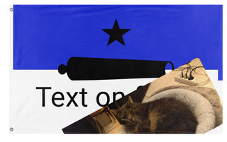 A mockup of the custom flag 'T flag' on a white background