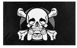 A mockup of the custom flag 'Mutineers flag' on a white background