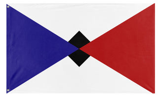 A mockup of the custom flag 'The State Republic flag' on a white background