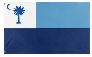 A mockup of the custom flag 'Thelesian flag' on a white background