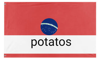 A mockup of the custom flag 'bolsonarilism flag' on a white background