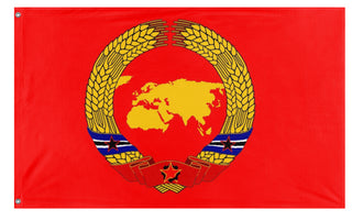 A mockup of the custom flag 'Eurasian Flag' on a white background
