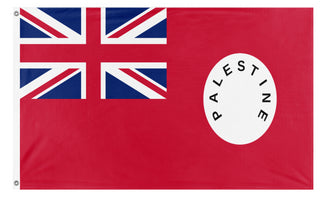 A mockup of the custom flag 'Palestine maritime ensign flag' on a white background