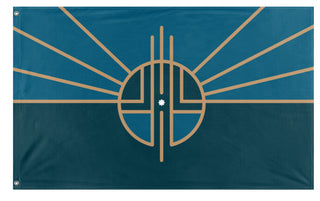 A mockup of the custom flag 'Lincoln, Nebraska flag' on a white background