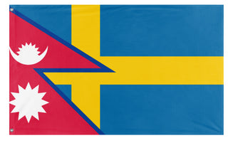 A mockup of the custom flag 'THE SWEPAL flag' on a white background