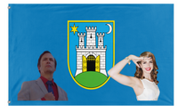 A mockup of the custom flag 'ZGflag' on a white background