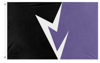 A mockup of the custom flag 'virl flag' on a white background