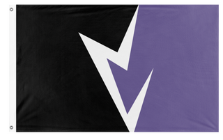 A mockup of the custom flag 'virl flag' on a white background