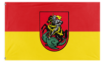 A mockup of the custom flag 'Schwarzenberg  flag' on a white background