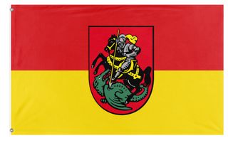 A mockup of the custom flag 'Schwarzenberg  flag' on a white background