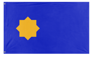 A mockup of the custom flag 'Flag of the Kingdom of Betelgeuse' on a white background