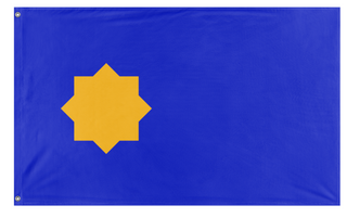 A mockup of the custom flag 'Flag of the Kingdom of Betelgeuse' on a white background