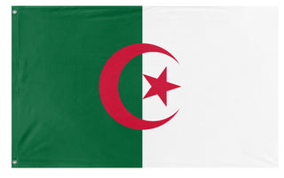 A mockup of the custom flag 'Flag of Algeria' on a white background