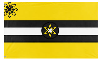 A mockup of the custom flag 'Eternal Kingdom of Arktosia flag' on a white background