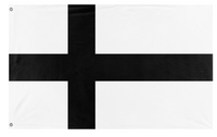 A mockup of the custom flag 'LStndrdFI flag' on a white background